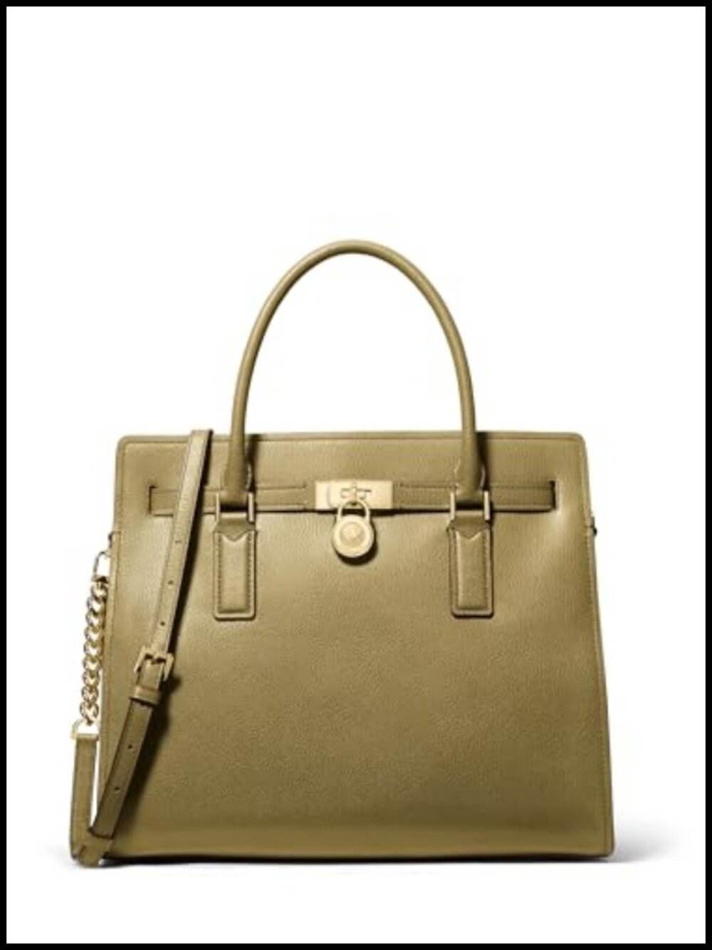 Leather Hamilton Large Satchel with Gold-tone Hardware